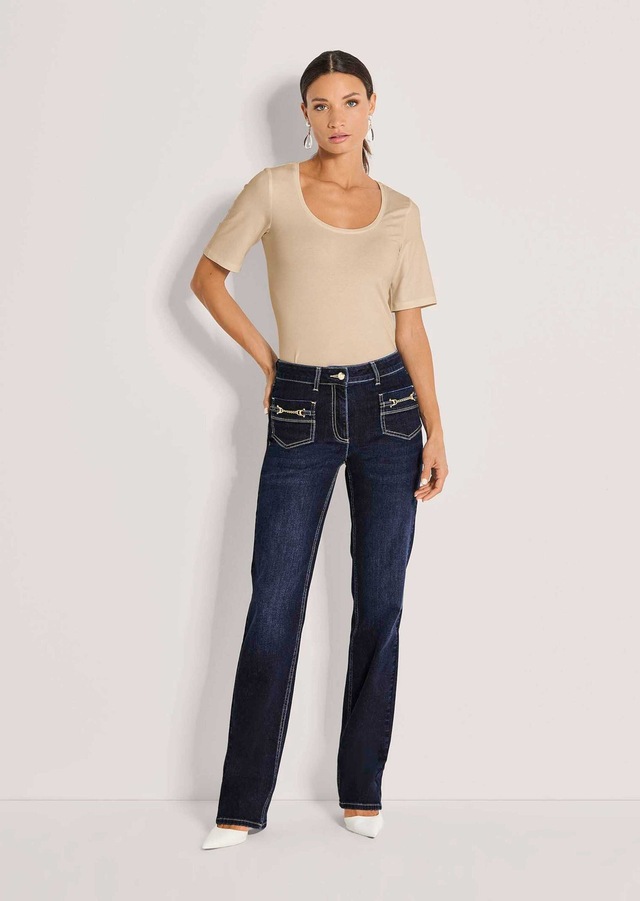 MADELEINE Regular-fit-Jeans »Hose Schmale Jeans mit geradem Bein«