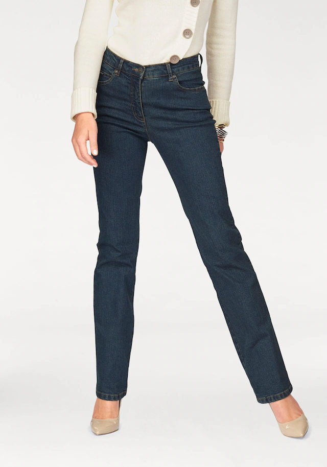 Arizona Gerade Jeans »Annett« bequeme Passform, 5-Pocket-Style, hohe Taille