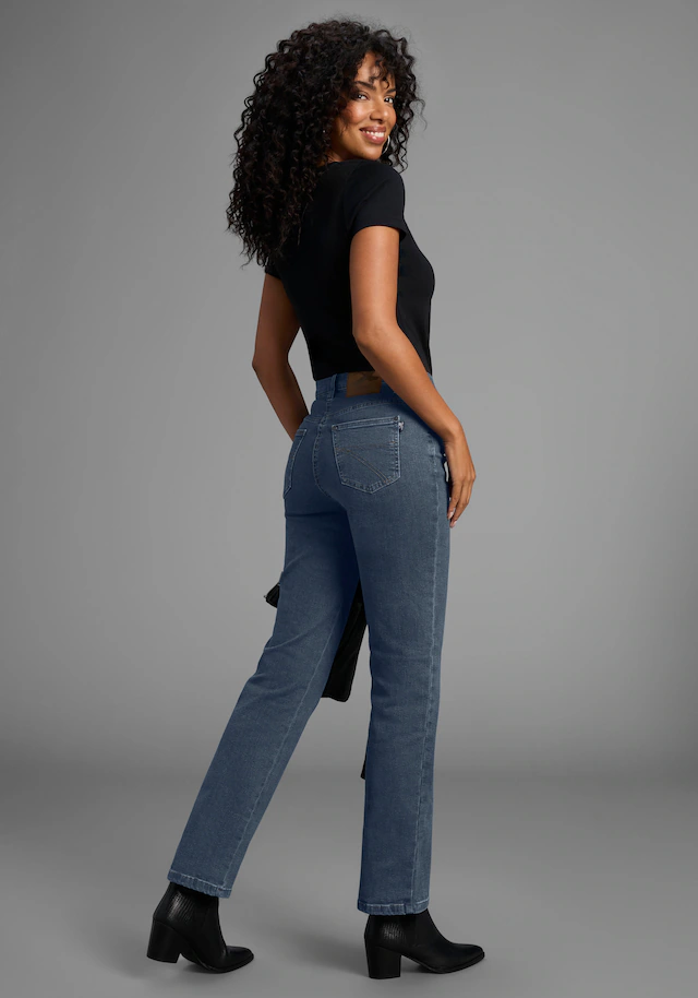 Arizona Gerade Jeans »Annett« bequeme Passform, 5-Pocket-Style, hohe Taille