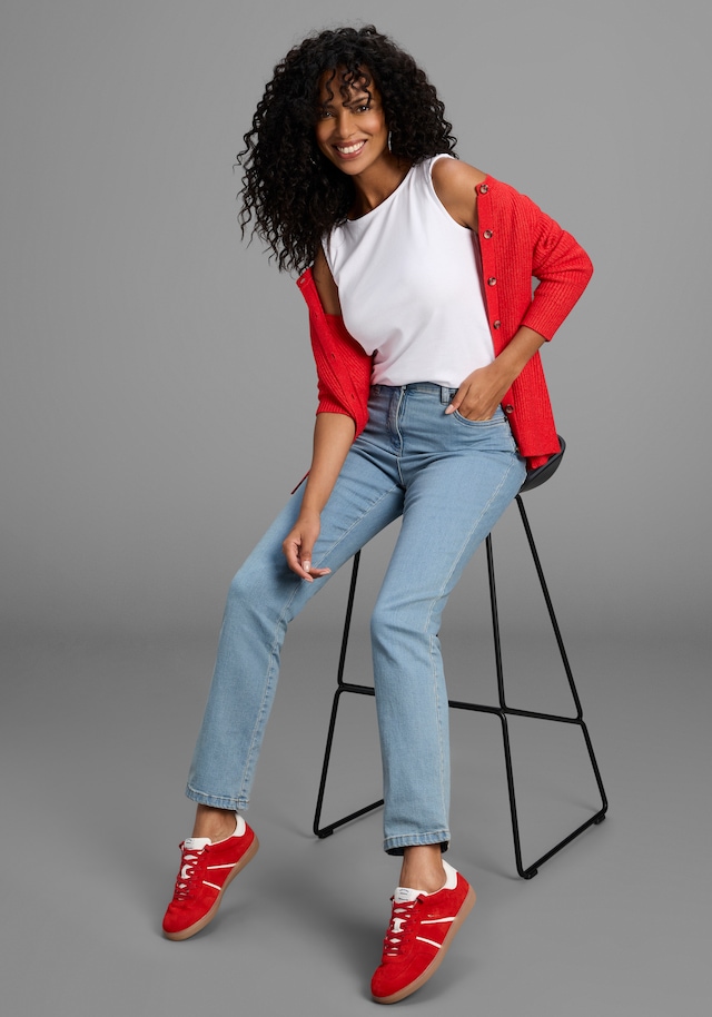 Arizona Gerade Jeans »Annett« bequeme Passform, 5-Pocket-Style, hohe Taille