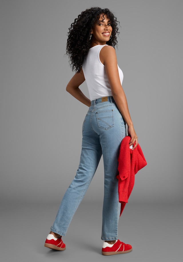 Arizona Gerade Jeans »Annett« bequeme Passform, 5-Pocket-Style, hohe Taille