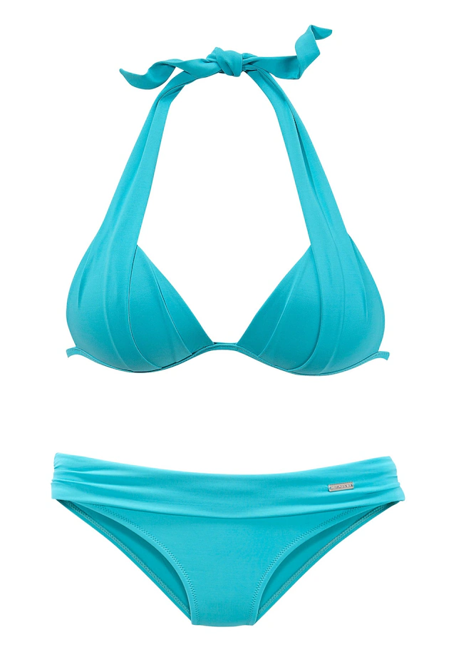LASCANA Triangel-Bikini im Nacken zu binden, wattierte Cups, mit eingearbeiteten Kissen