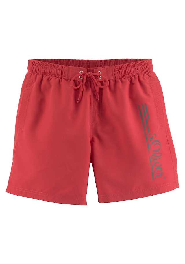 s.Oliver Badeshorts »Philip« mit Logo-Print im Used-Look