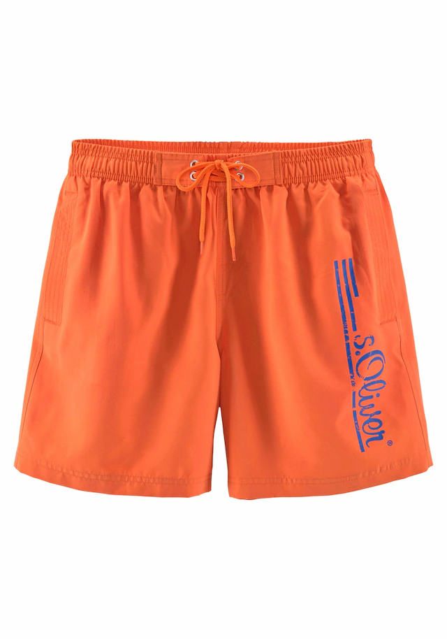 s.Oliver Badeshorts »Philip« mit Logo-Print im Used-Look