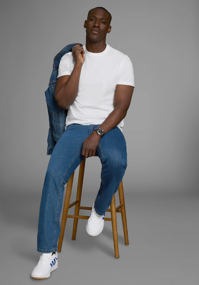 Arizona Regular-fit-Jeans »James« regular fit, gerades Bein, Five-Pocket-Form, normale Leibhöhe