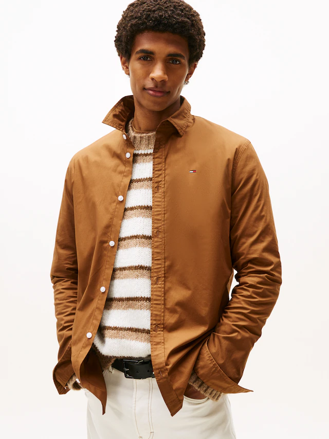 Tommy Jeans Langarmhemd »Sabim Stretch Shirt« Stretch Hemd, Premium, Slim Fit, mit Elasthan