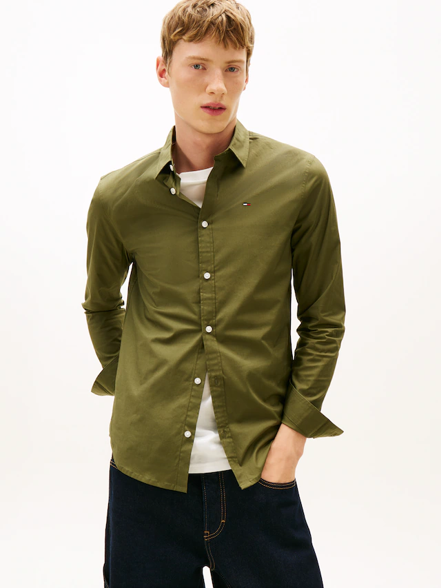 Tommy Jeans Langarmhemd »Sabim Stretch Shirt« Stretch Hemd, Premium, Slim Fit, mit Elasthan