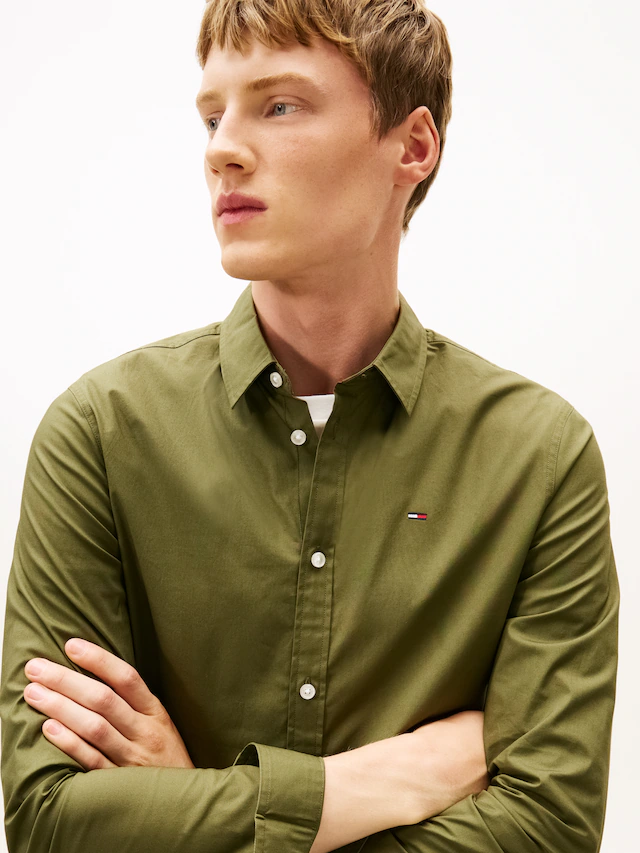 Tommy Jeans Langarmhemd »Sabim Stretch Shirt« Stretch Hemd, Premium, Slim Fit, mit Elasthan