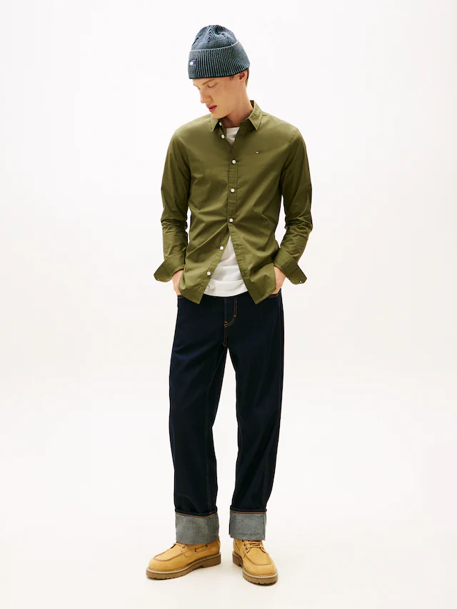 Tommy Jeans Langarmhemd »Sabim Stretch Shirt« Stretch Hemd, Premium, Slim Fit, mit Elasthan