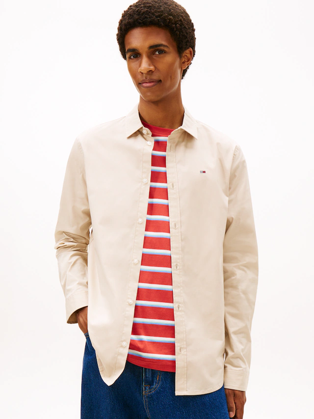 Tommy Jeans Langarmhemd »Sabim Stretch Shirt« Stretch Hemd, Premium, Slim Fit, mit Elasthan