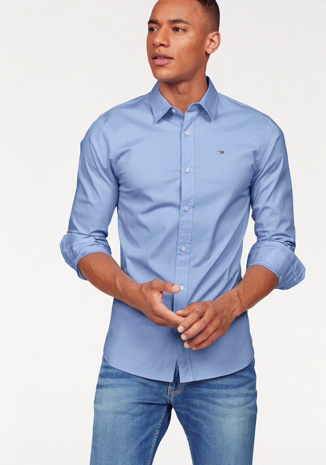 Tommy Jeans Langarmhemd »Sabim Stretch Shirt« Stretch Hemd, Premium, Slim Fit, mit Elasthan