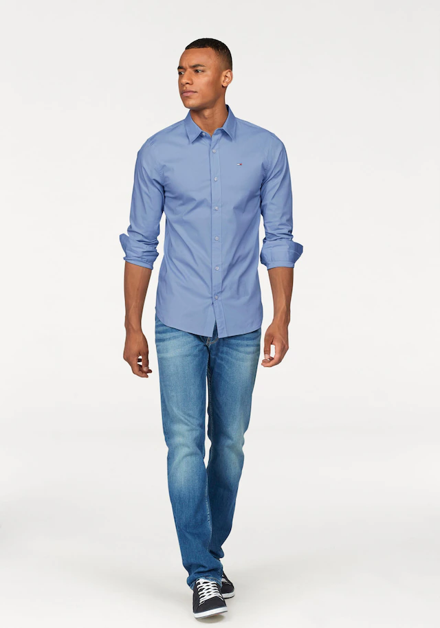 Tommy Jeans Langarmhemd »Sabim Stretch Shirt« Stretch Hemd, Premium, Slim Fit, mit Elasthan