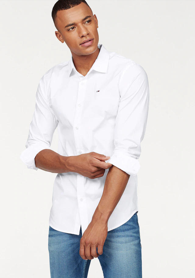Tommy Jeans Langarmhemd »Sabim Stretch Shirt« Stretch Hemd, Premium, Slim Fit, mit Elasthan