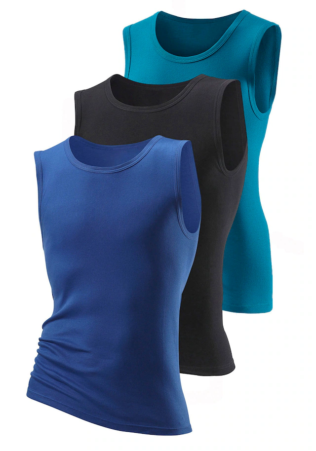 H.I.S Muscleshirt Packung, 3 Stk. aus weicher Feinripp-Qualität