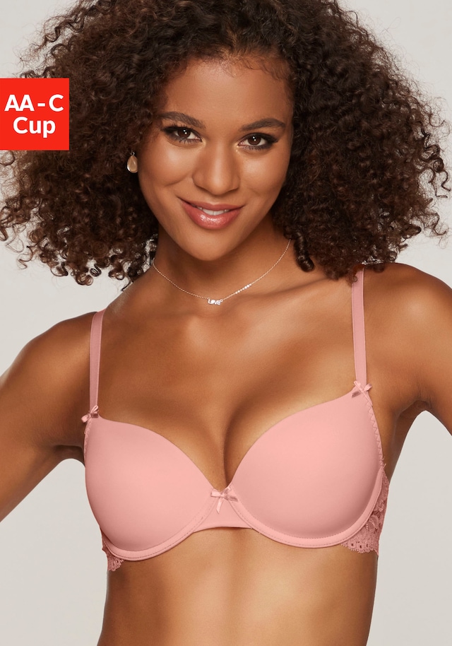 Nuance by Lascana Schalen-BH », BH mit Bügel, mit Spitzenrücken & nahtlosen Schalen« als Dessous-Set kombinierbar, sexy Dessous, sexy Unterwäsche