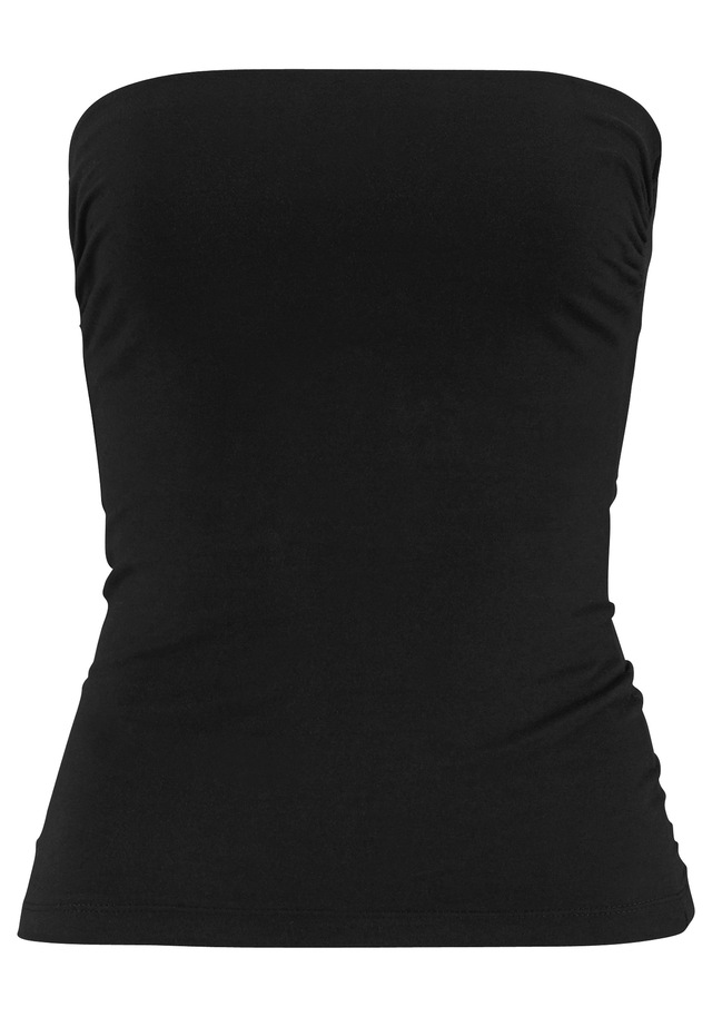 Melrose Bandeautop 2er-Pack, mit Raffung an der Naht, durchgestepptes Rumpfabschluss