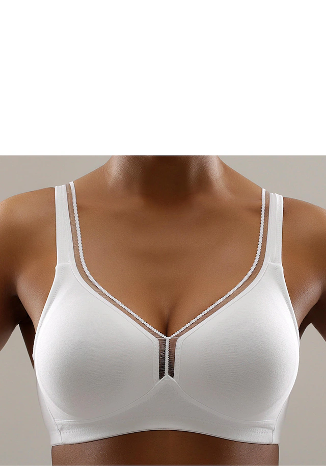 petite fleur by Lascana T-Shirt-BH », BH ohne Bügel, Entlastungs-BH, Baumwoll-BH« Packung, mit breiten Trägern, große Größen, bequemer BH