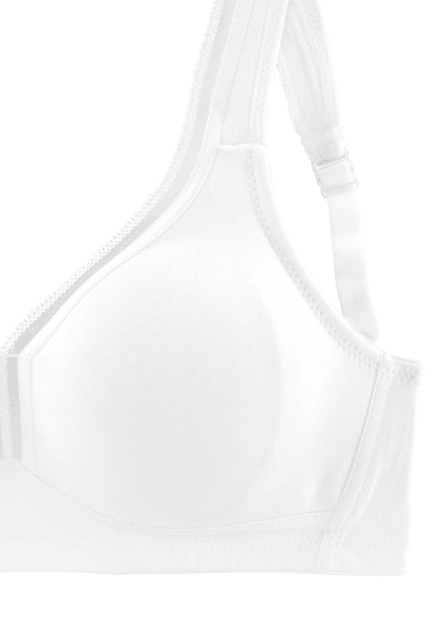 petite fleur by Lascana T-Shirt-BH », BH ohne Bügel, Entlastungs-BH, Baumwoll-BH« Packung, mit breiten Trägern, große Größen, bequemer BH