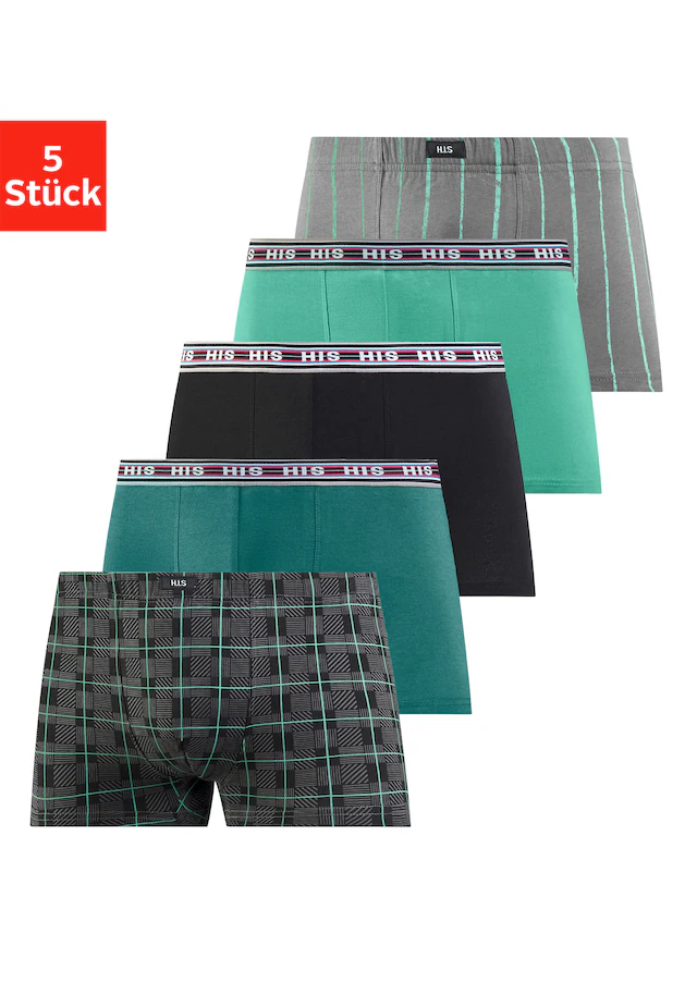H.I.S Boxer »Boxershorts für Herren« Packung, 5 Stk. aus Baumwoll-Stretch