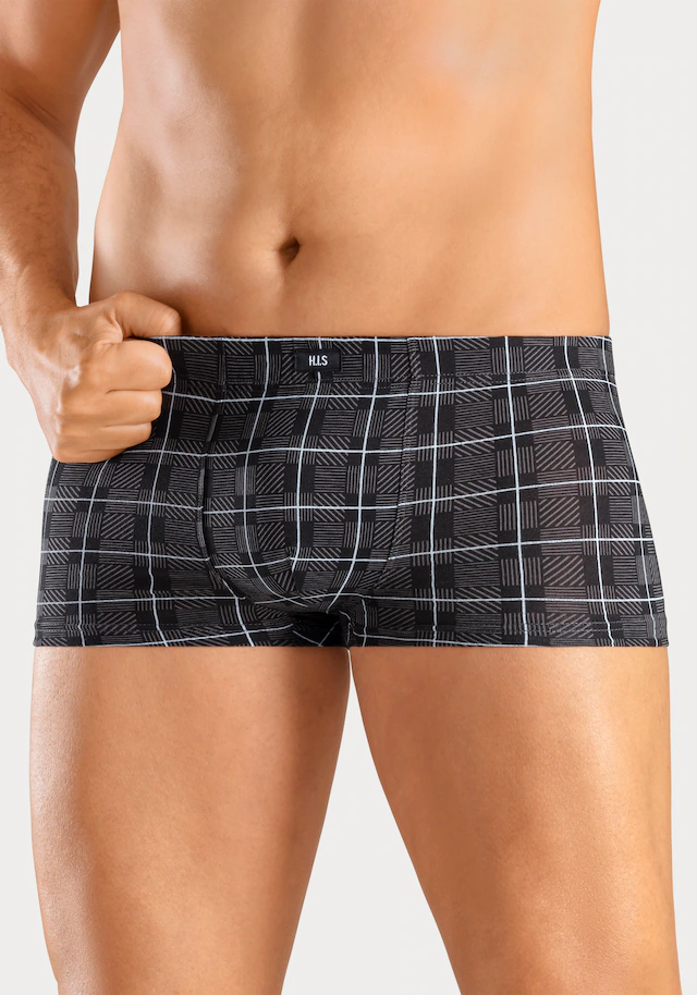 H.I.S Hipster Packung, 5 Stk. knapp sitzende Boxershorts aus Baumwoll-Stretch-Qualität