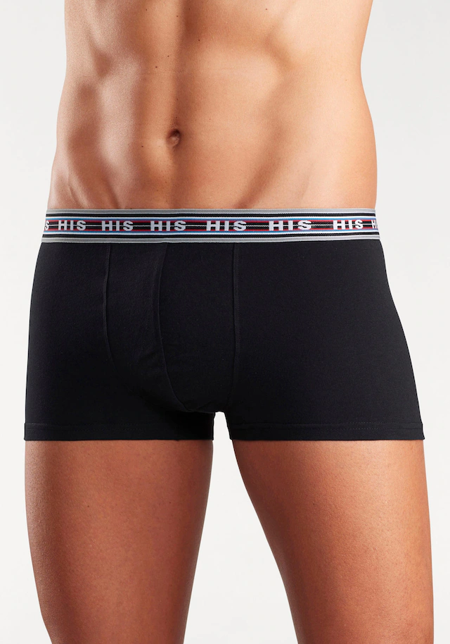 H.I.S Hipster Packung, 5 Stk. knapp sitzende Boxershorts aus Baumwoll-Stretch-Qualität