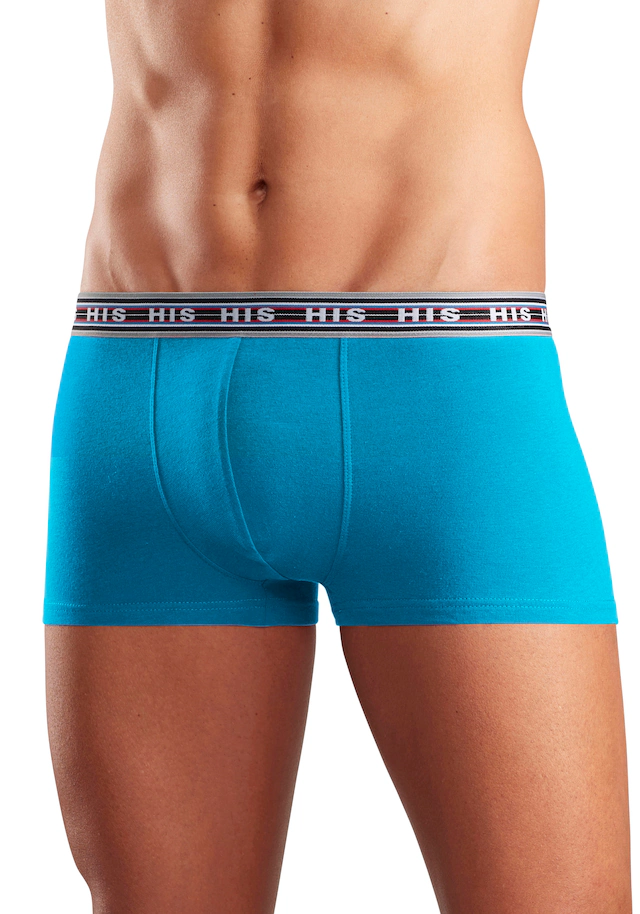 H.I.S Hipster Packung, 5 Stk. knapp sitzende Boxershorts aus Baumwoll-Stretch-Qualität