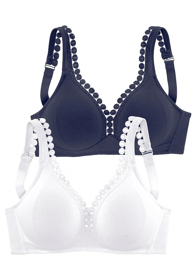 petite fleur by Lascana Soft-BH », BH ohne Bügel, Baumwoll-BH« Packung, große Größen, bequemer BH
