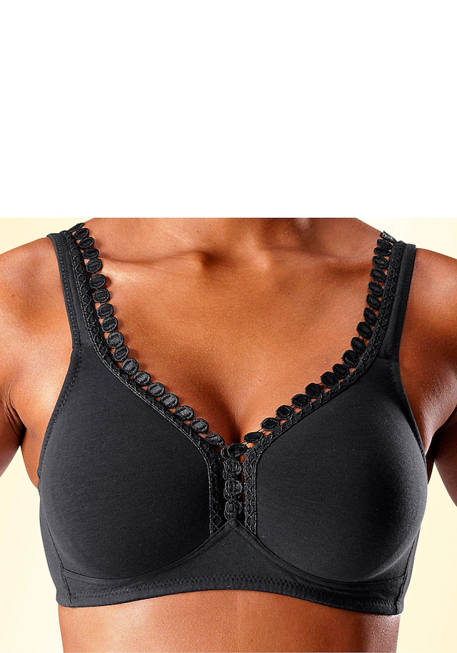 petite fleur by Lascana Soft-BH », BH ohne Bügel, Baumwoll-BH« Packung, große Größen, bequemer BH