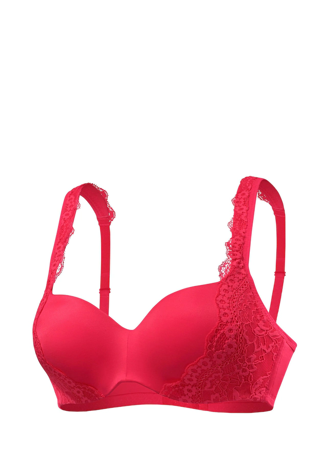 Nuance by Lascana Schalen-BH »Optimizer« mit Bügel und zarter Jacquardspitze, Dessous