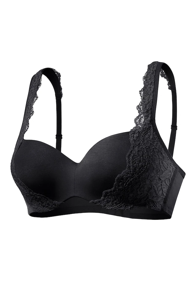 Nuance by Lascana Schalen-BH »Optimizer« mit Bügel und zarter Jacquardspitze, Dessous