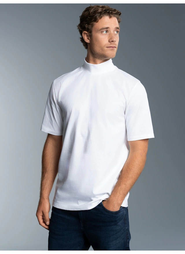 Trigema T-Shirt »TRIGEMA T-Shirt mit Stehkragen« 1 Stk.