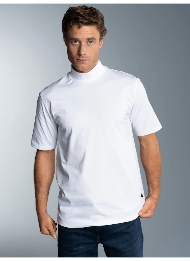 Trigema T-Shirt »TRIGEMA T-Shirt mit Stehkragen« 1 Stk.