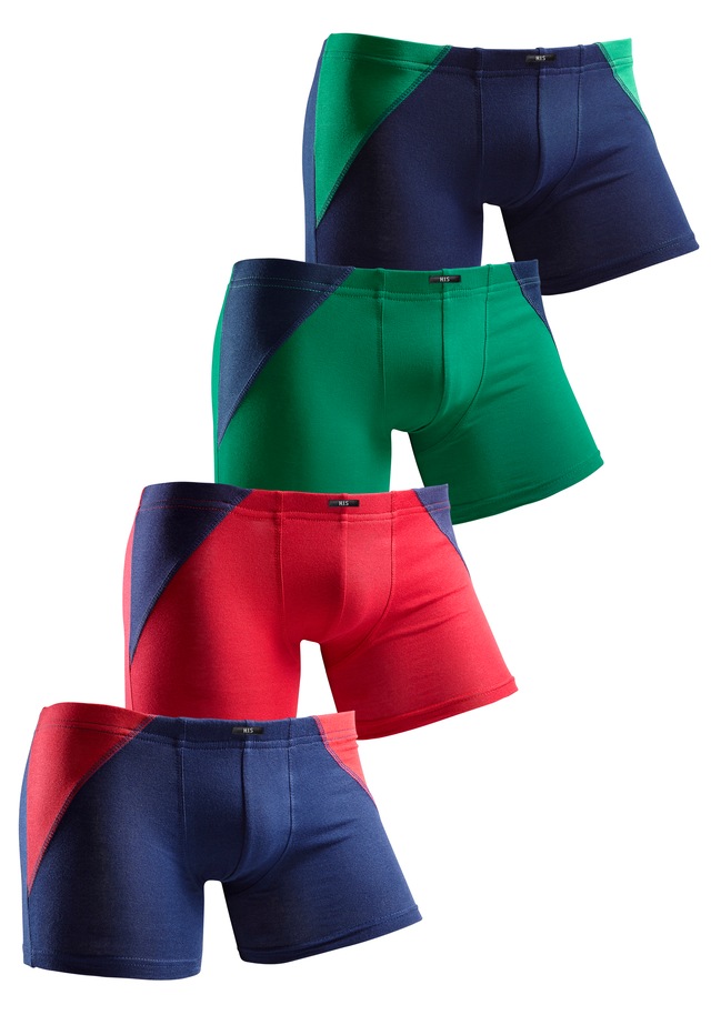 H.I.S Boxer »Boxershorts für Jungen« Packung, 4 Stk. mit Colorblocking, Baumwollmischung
