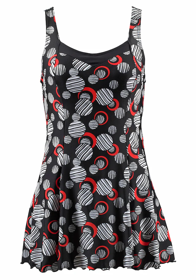 LASCANA Badekleid mit modischen Kreisen und Shaping-Effekt