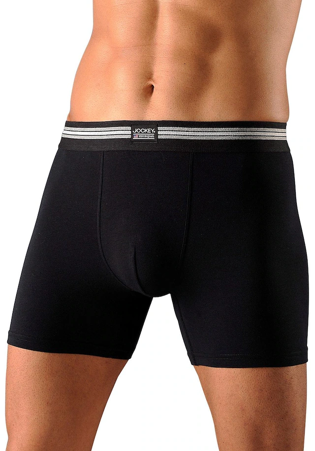 Jockey Trunk »Cotton Stretch« Mittlere Bundhöhe, längeres Bein, Logobund