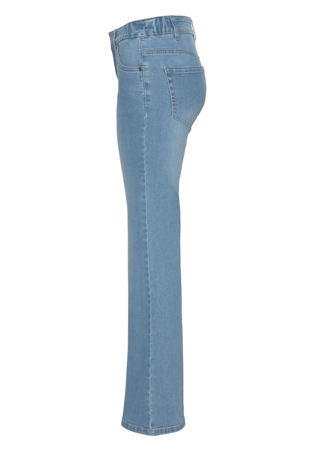 Arizona Bootcut-Jeans »Bund mit seitlichem Gummizugeinsatz« hohe Leibhöhe, Bootcut, mit Stretch, klassischer 5-Pocket-Style