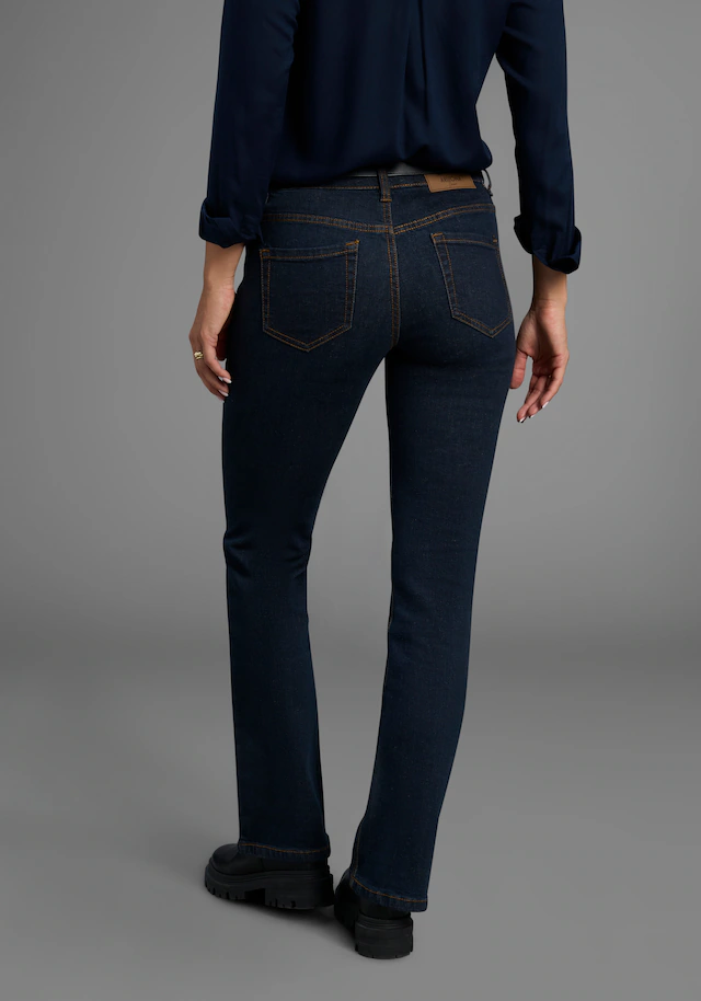 Arizona Bootcut-Jeans »Bund mit seitlichem Gummizugeinsatz« hohe Leibhöhe, Bootcut, mit Stretch, klassischer 5-Pocket-Style