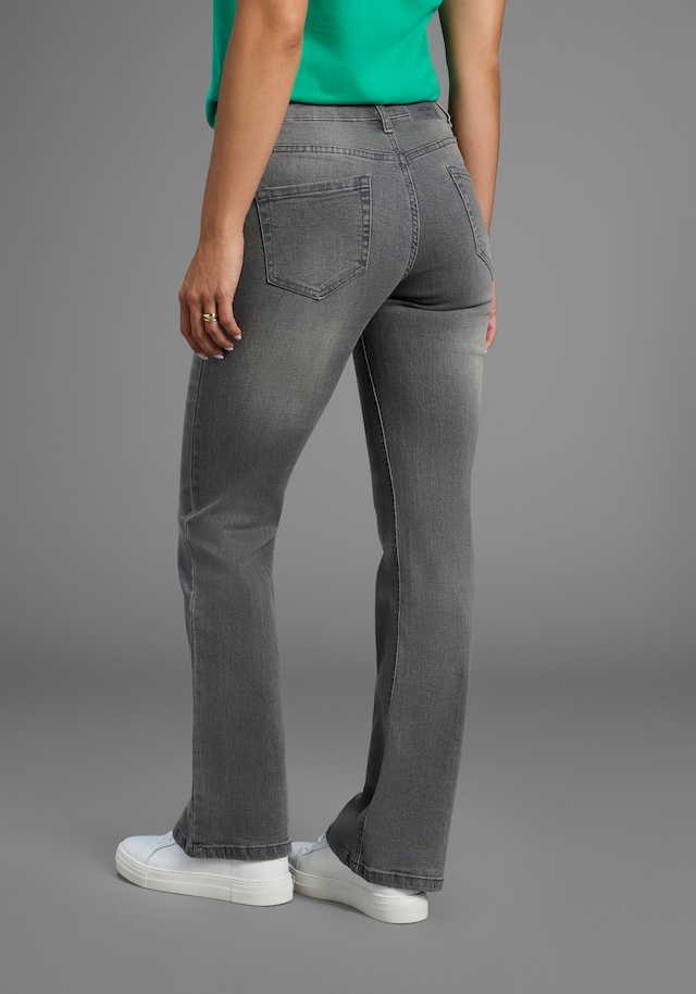 Arizona Bootcut-Jeans »Bund mit seitlichem Gummizugeinsatz« hohe Leibhöhe, Bootcut, mit Stretch, klassischer 5-Pocket-Style