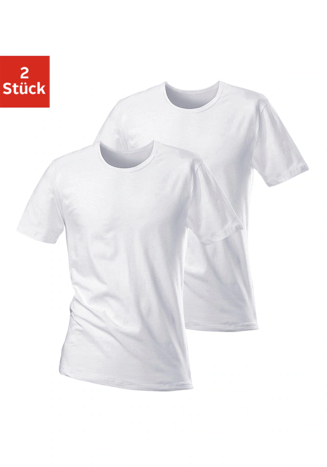 H.I.S T-Shirt 2er-Pack, mit Rundhalsausschnitt perfekt als Unterziehshirt