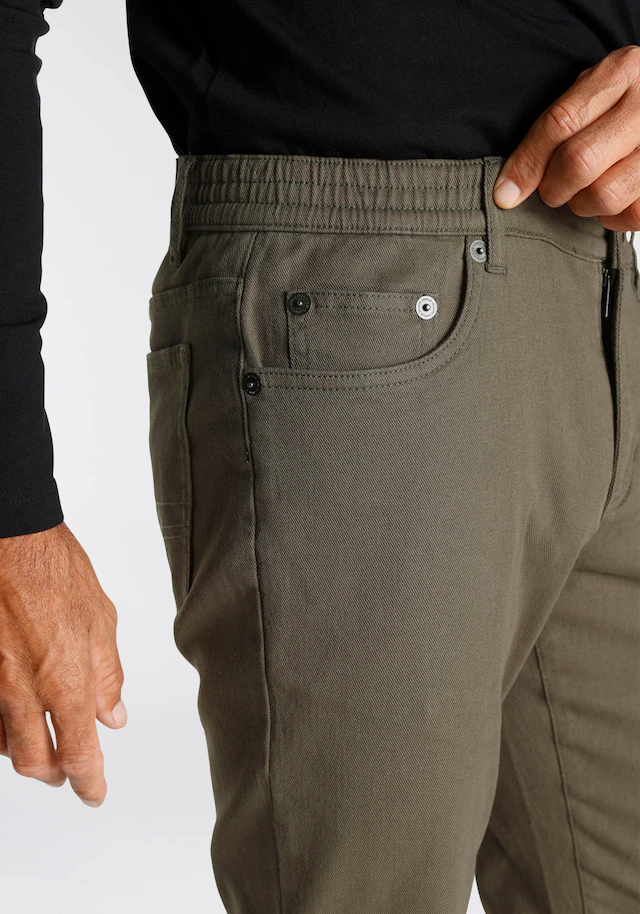 Man's World Dehnbund-Hose Stretch - bequem mit seitlichem Gummizug