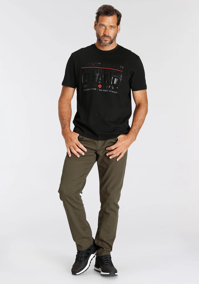 Man's World Dehnbund-Hose Stretch - bequem mit seitlichem Gummizug