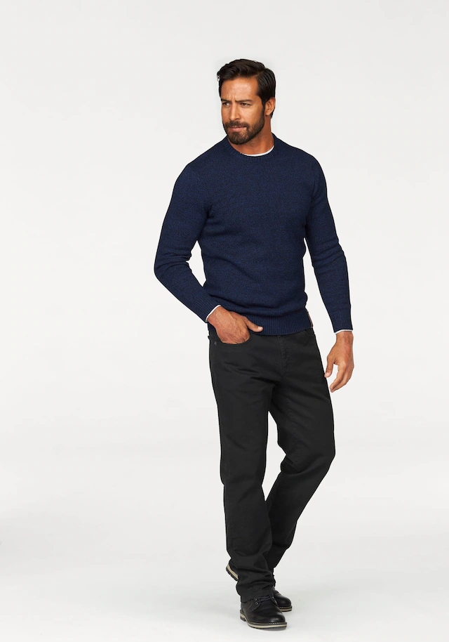 Man's World Dehnbund-Hose Stretch - bequem mit seitlichem Gummizug