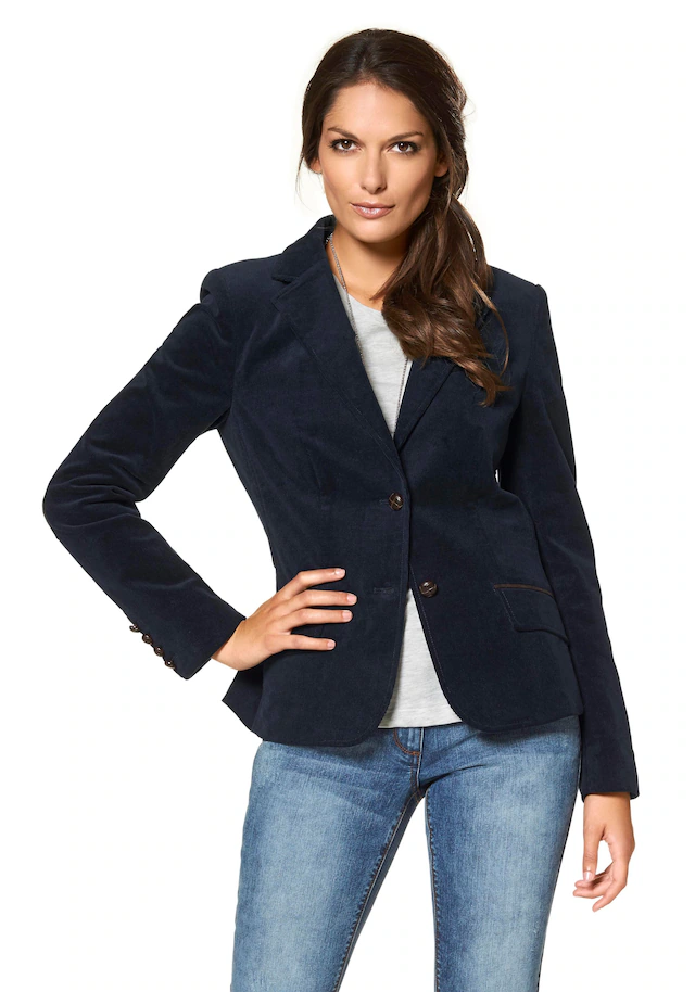 Aniston CASUAL Jackenblazer mit Stoff-Einfassungen und Ärmelpatches