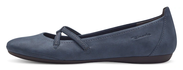 Tamaris Ballerina »Caterina« Flats, Festtagsmode, Slipper mit Gummizugriemchen