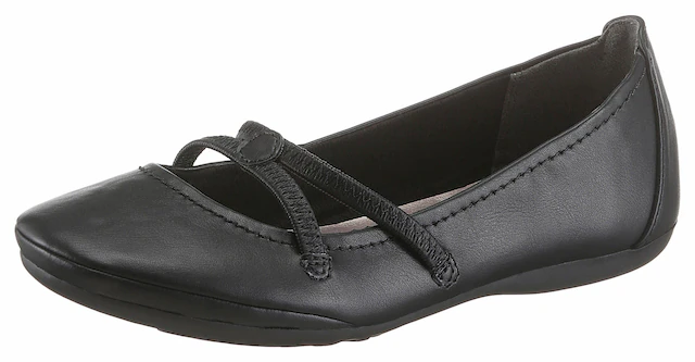 Tamaris Ballerina »Caterina« Flats, Festtagsmode, Slipper mit Gummizugriemchen