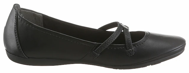 Tamaris Ballerina »Caterina« Flats, Festtagsmode, Slipper mit Gummizugriemchen