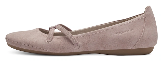 Tamaris Ballerina »Caterina« Flats, Festtagsmode, Slipper mit Gummizugriemchen