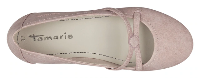 Tamaris Ballerina »Caterina« Flats, Festtagsmode, Slipper mit Gummizugriemchen