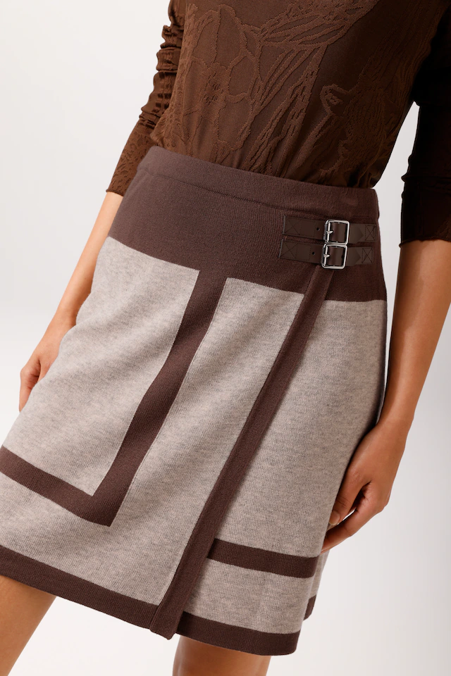 Aniston CASUAL Wickelrock mit seitlichen Schnallen verziert