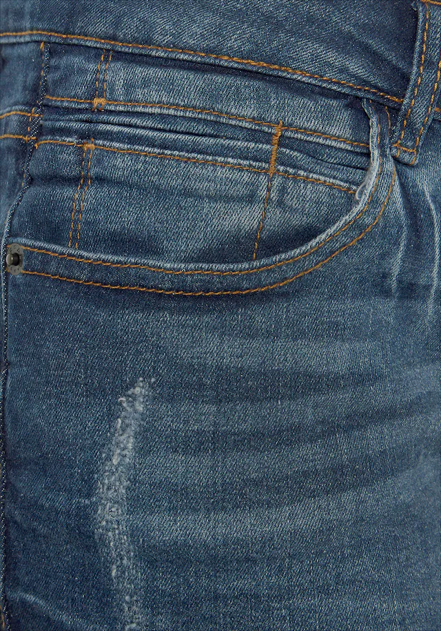 Buffalo Jeanshotpants »aus bequemer Baumwollware« mit Fransen am Saum, Shorts aus elastischer Baumwolle, Sommerhose